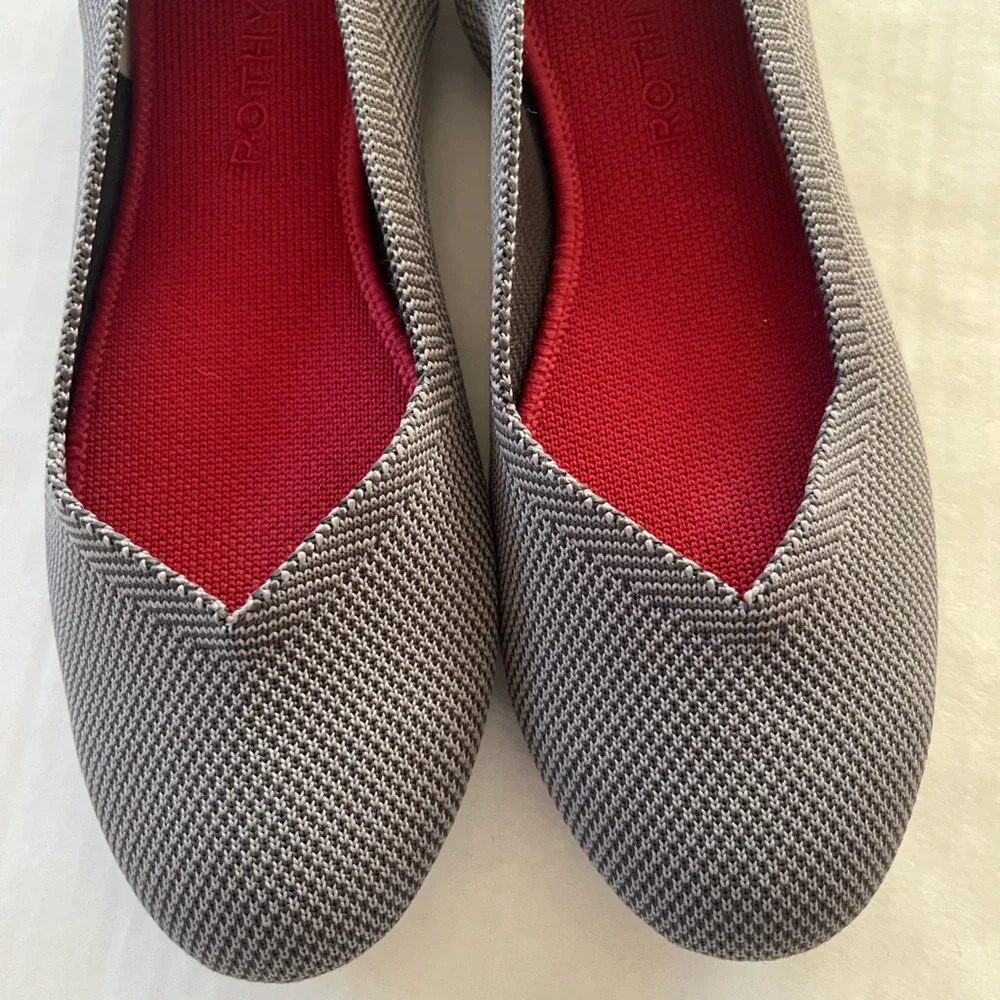 Rothy’s the Flat classic round toe shoe size 9.5 pebble grey - Picture 3 of 9